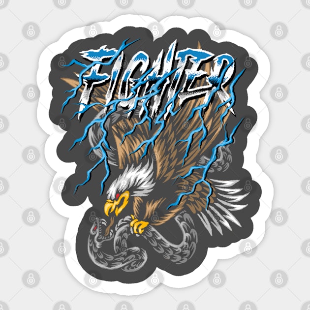 eagle fight Sticker by terror machine std